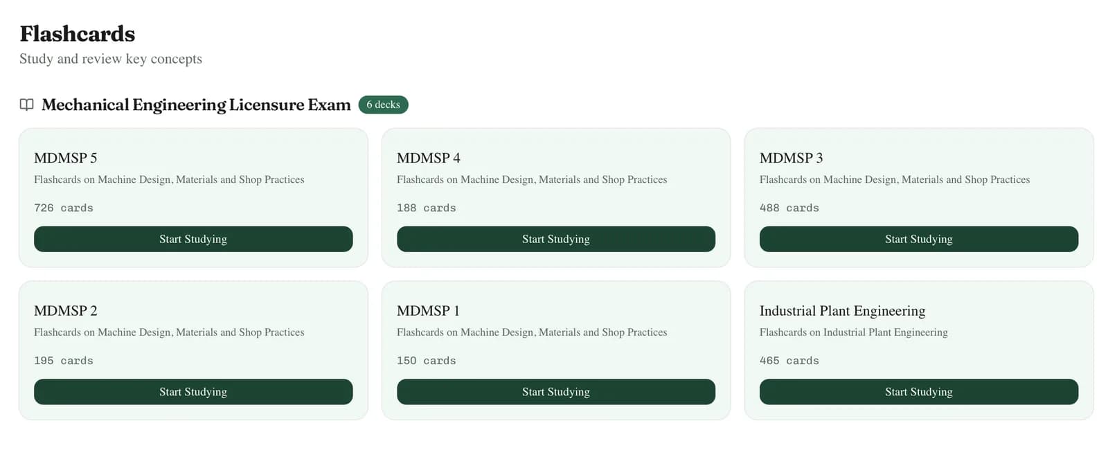 Spaced-repetition flashcards